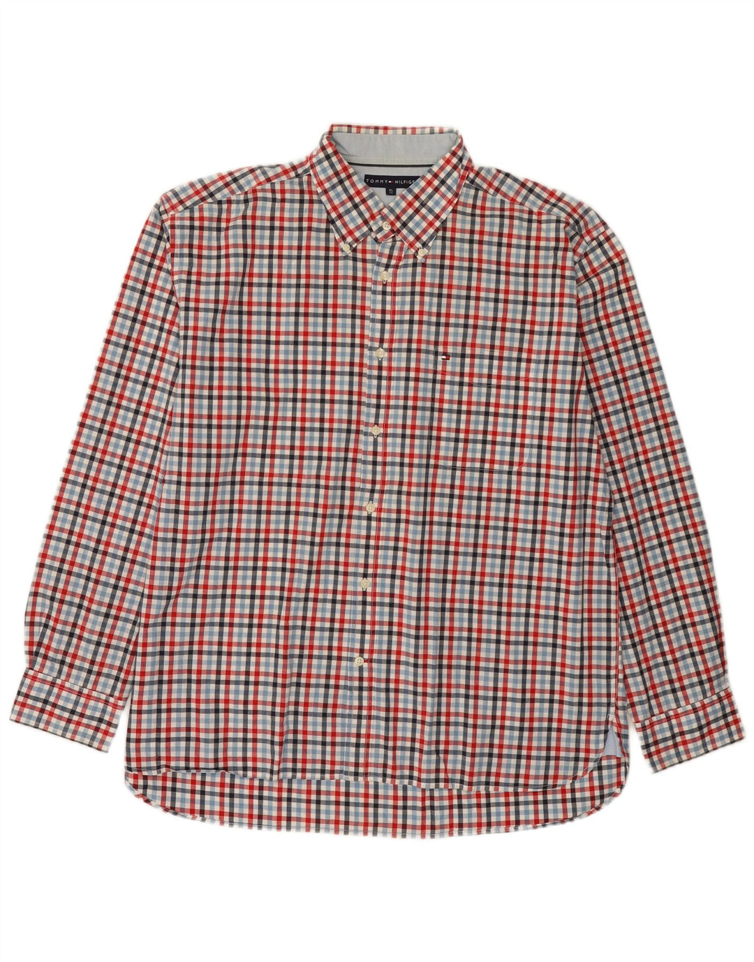 Tommy Hilfiger Mens Shirt XL Multicoloured Gingham Cotton