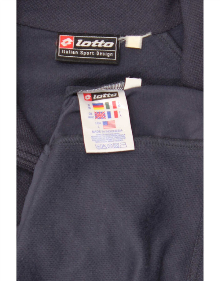 Lotto Mens Tracksuit Top Jacket UK 40/42 Large Navy Blue Polyester