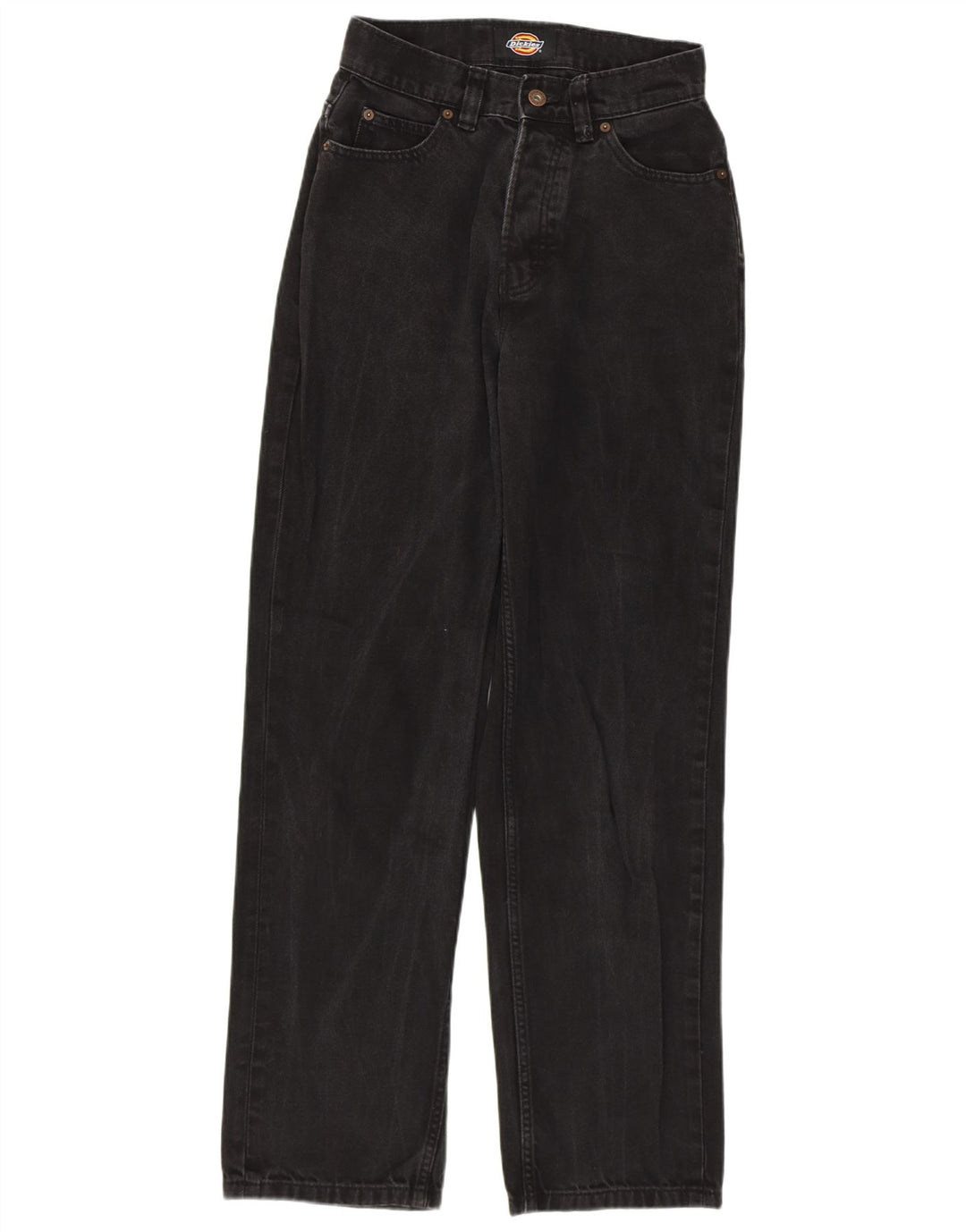 DICKIES Womens Straight Jeans W27 L30 Black Cotton