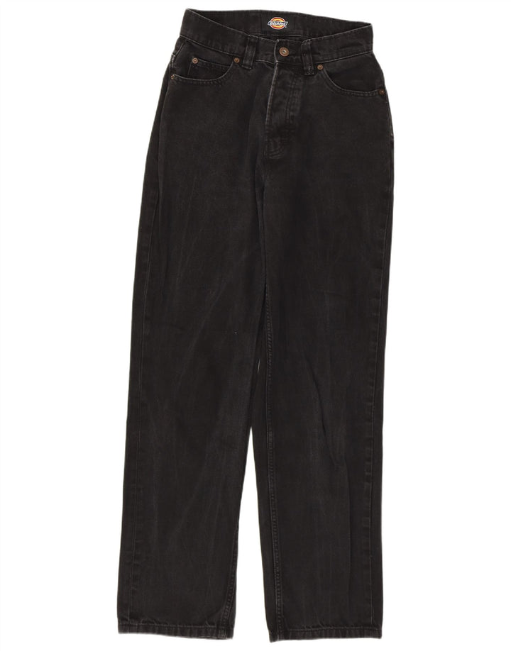 DICKIES Womens Straight Jeans W27 L30 Black Cotton