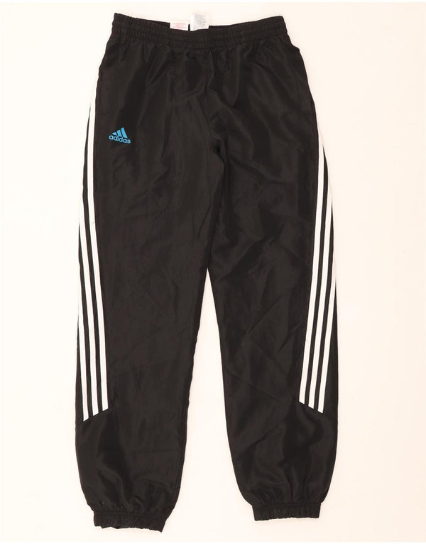 ADIDAS Boys Tracksuit Trousers Joggers 13-14 Years  Black Polyester