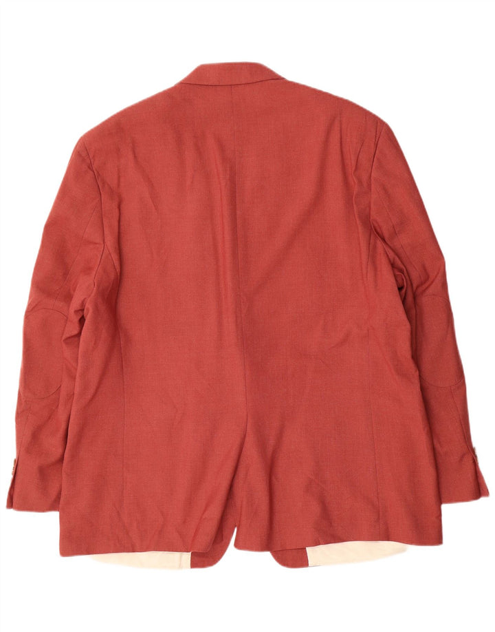 Ralph Lauren Mens 2 Button Blazer Jacket UK 48 3XL Red Polyester