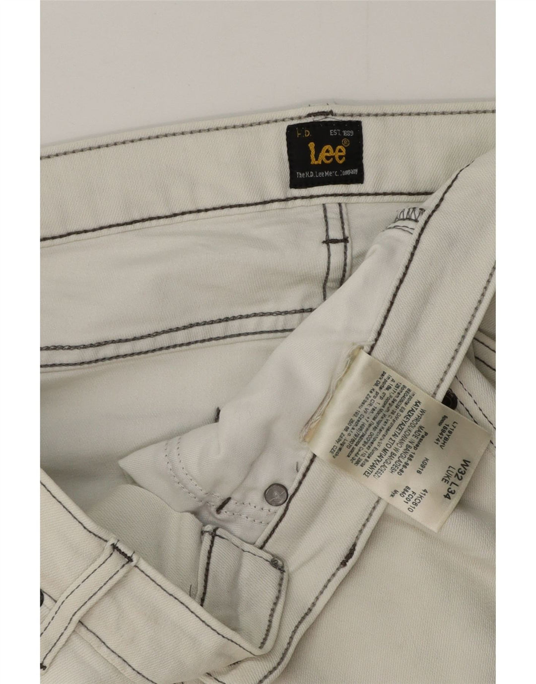 Lee Mens Slim Jeans W32 L29 White