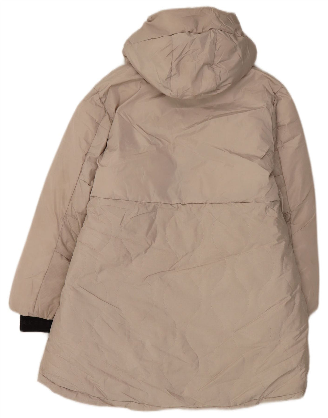 Ted Baker Girls Graphic Hooded Padded Coat 9-10 Years Beige Polyester