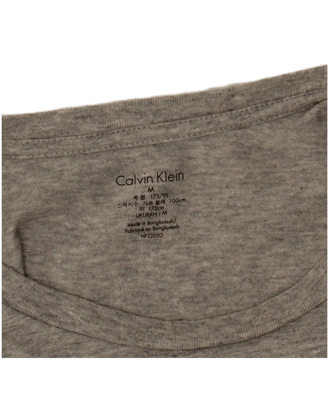 CALVIN KLEIN Mens T-Shirt Top Medium Grey
