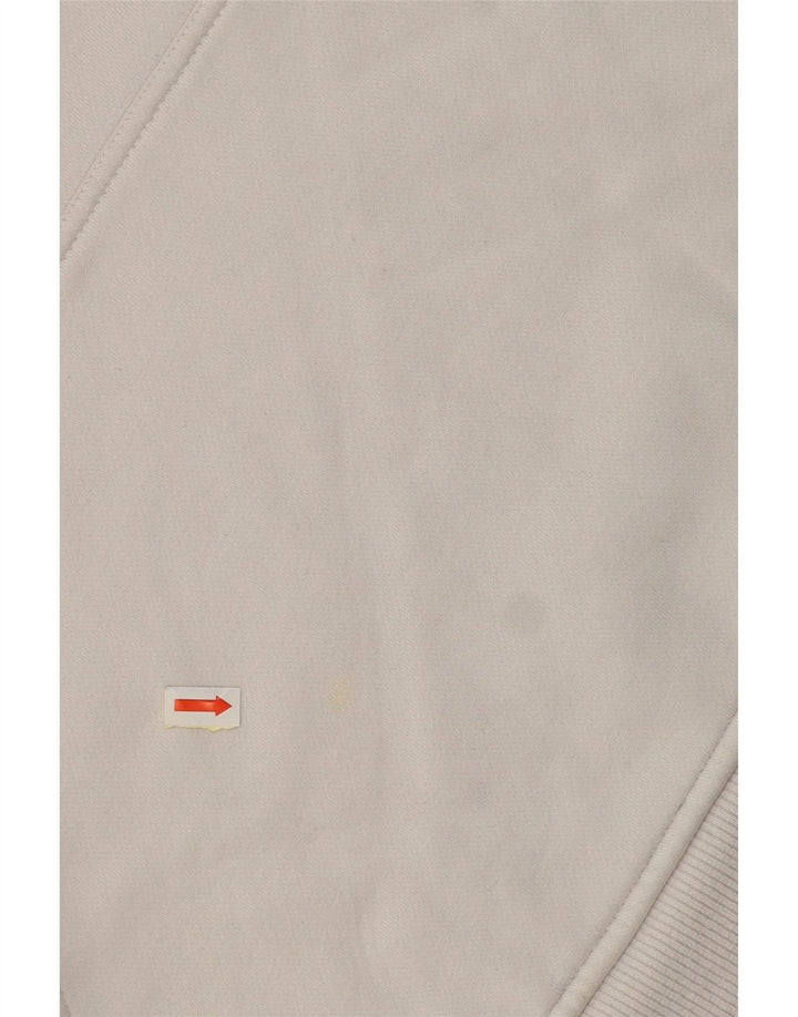 ADIDAS Mens Graphic Hoodie Jumper Medium Grey Colourblock Cotton