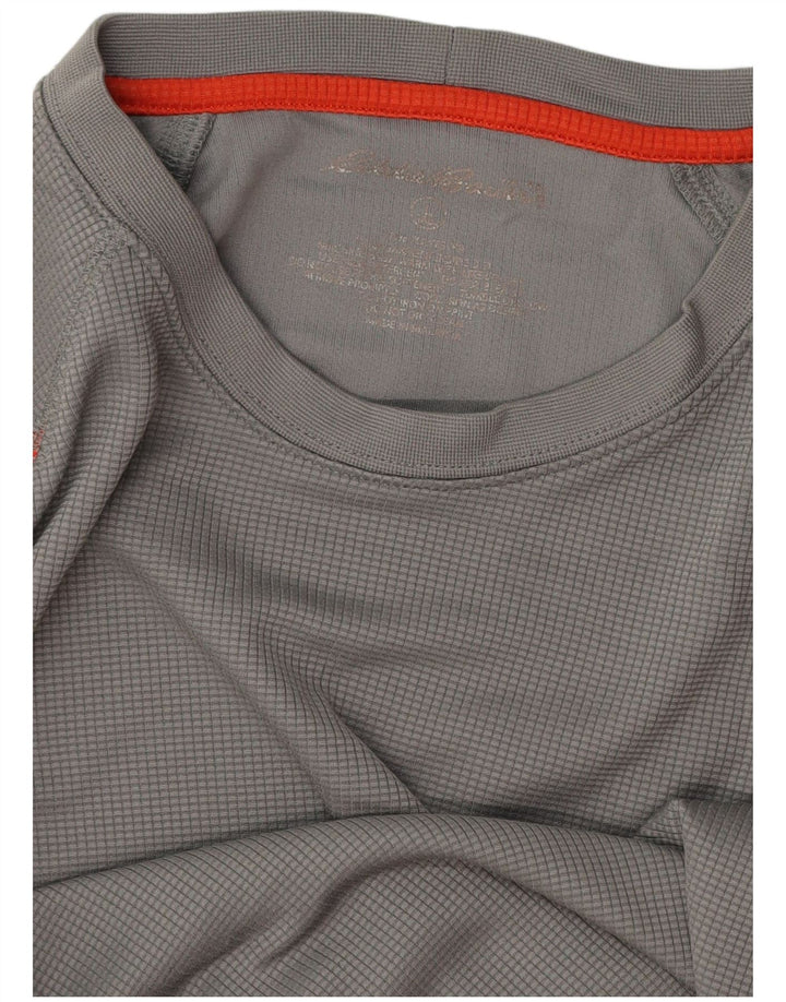 EDDIE BAUER Mens T-Shirt Top Large Grey Colourblock Polyester