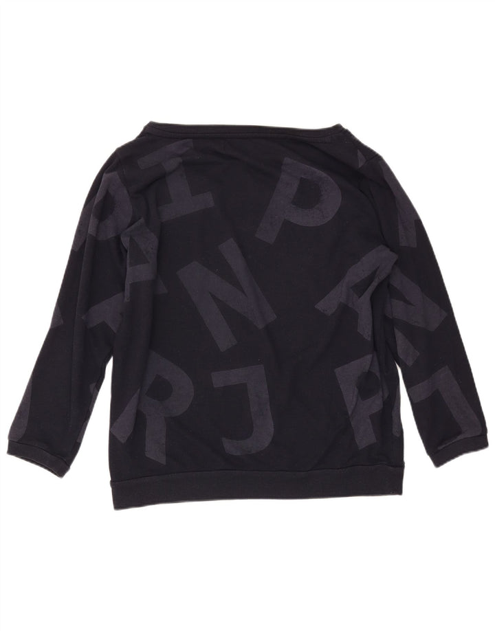 NAPAPIJRI Womens Graphic Sweatshirt Jumper UK 14 Large Navy Blue