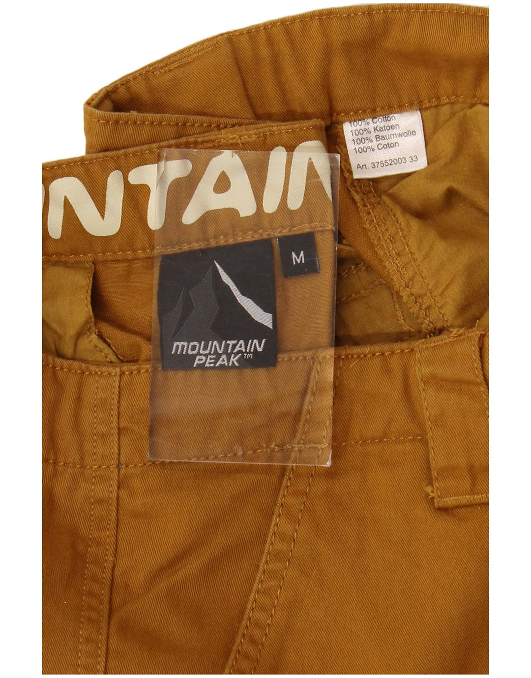MOUNTAIN PEAK Mens Cargo Shorts Medium W32 Brown Cotton