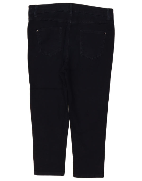 Marks & Spencer Womens Cropped Jeans UK 16 Large W34 L22 Navy Blue