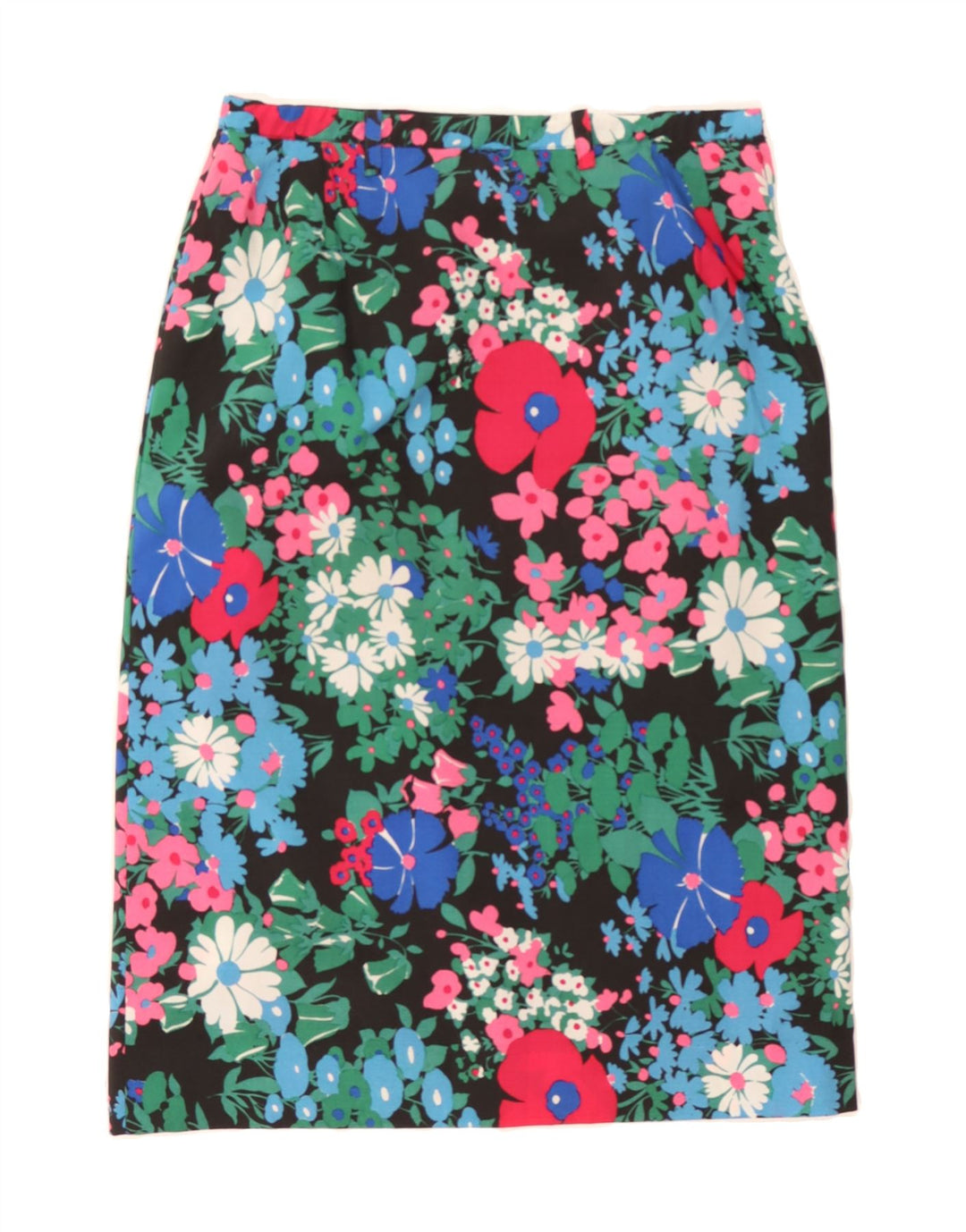 VINTAGE Womens Straight Skirt W28 Medium Multicoloured Floral Vintage Vintage and Second-Hand Vintage from Messina Hembry 