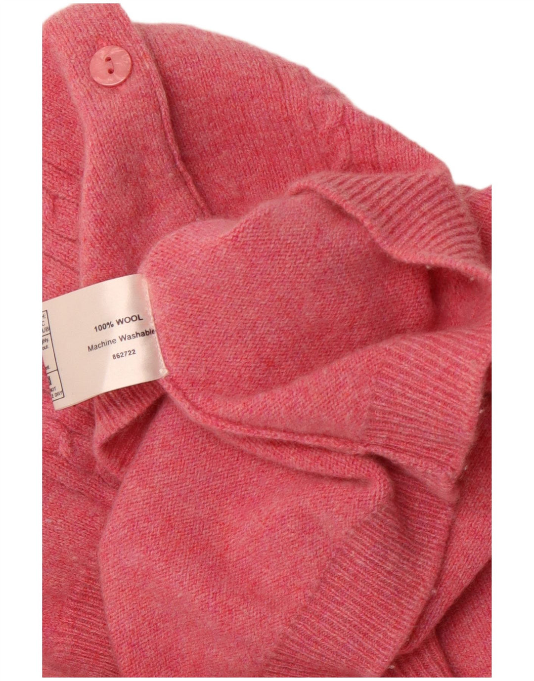 VINTAGE Womens Cardigan Sweater UK 16 Large Pink Wool