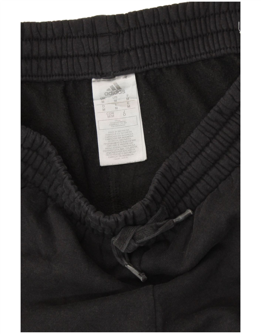 ADIDAS Womens Tracksuit Trousers Joggers UK 12 Medium  Black Cotton