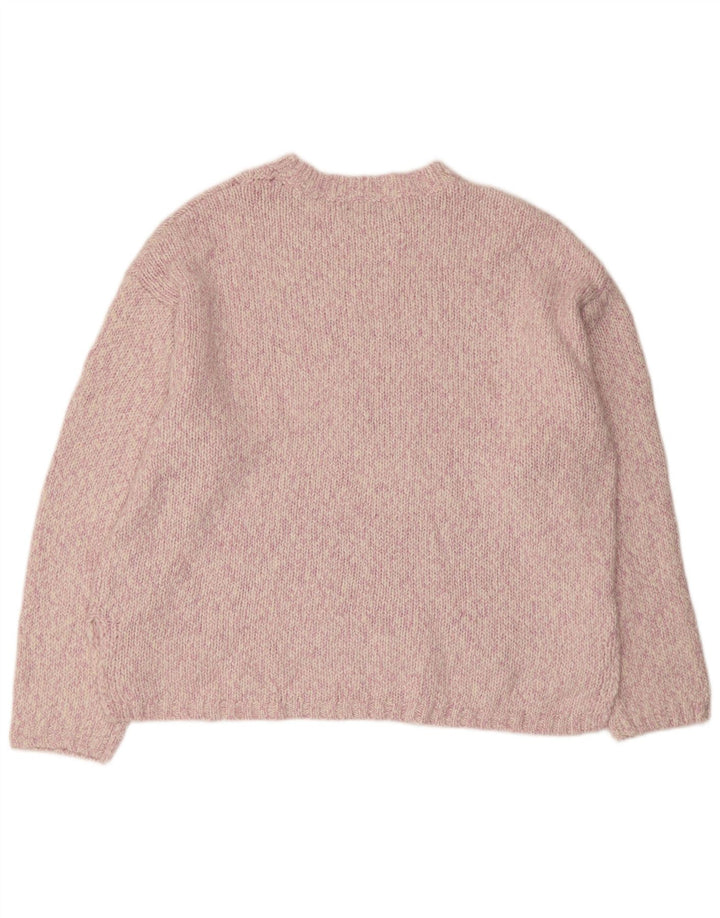 MARKS & SPENCER Womens Crew Neck Jumper Sweater UK 18 XL Pink Flecked