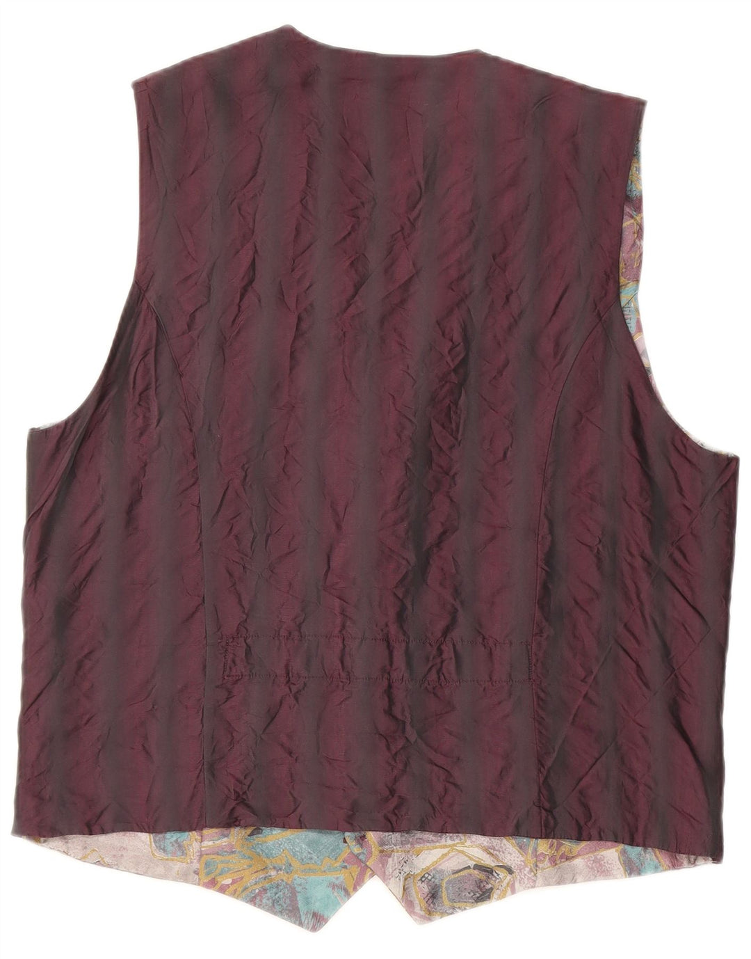 Vintage Mens Abstract Pattern Waistcoat Medium Multicoloured
