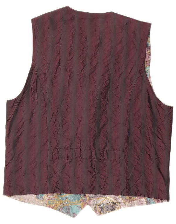 Vintage Mens Abstract Pattern Waistcoat Medium Multicoloured