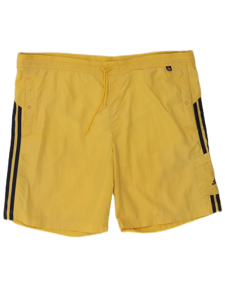 Adidas Mens Cargo Swimming Shorts Large Yellow Nylon