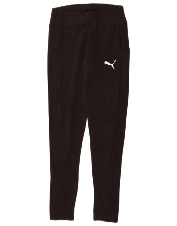 PUMA Womens Leggings UK 8 Small Black Cotton