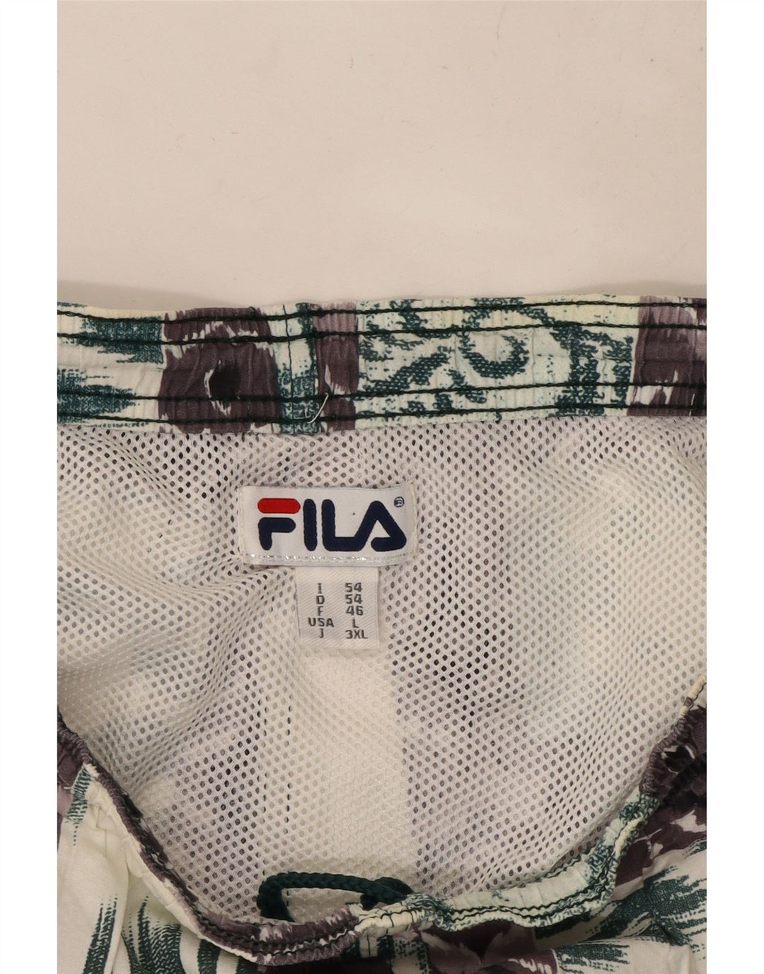 FILA Mens Swimming Shorts Large  Grey Ikat