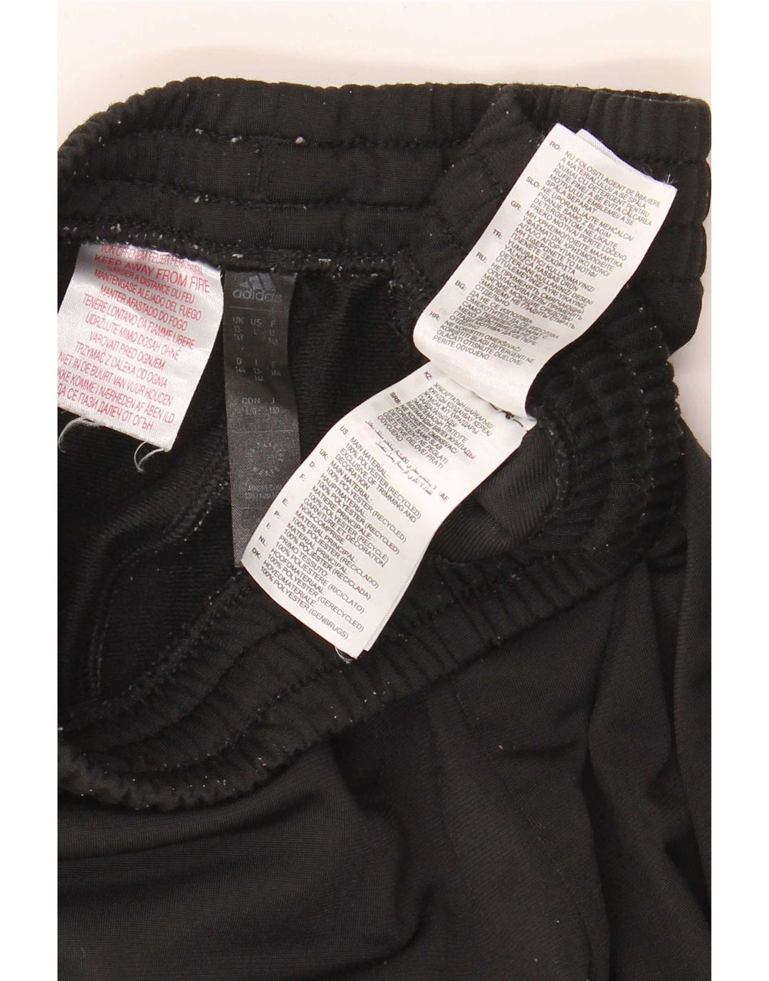 Adidas Boys Tracksuit Trousers 13-14 Years Black Polyester