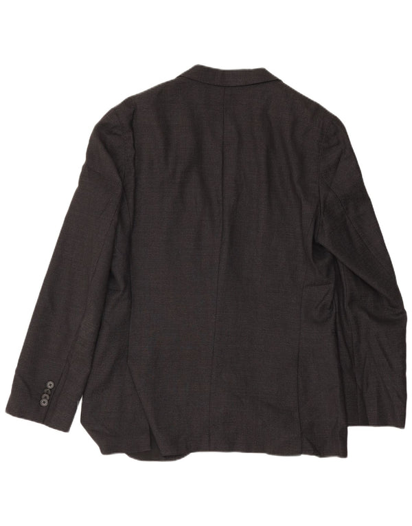 Hugo Boss Mens 2 Button Blazer Jacket UK 50 Large Black Virgin Wool