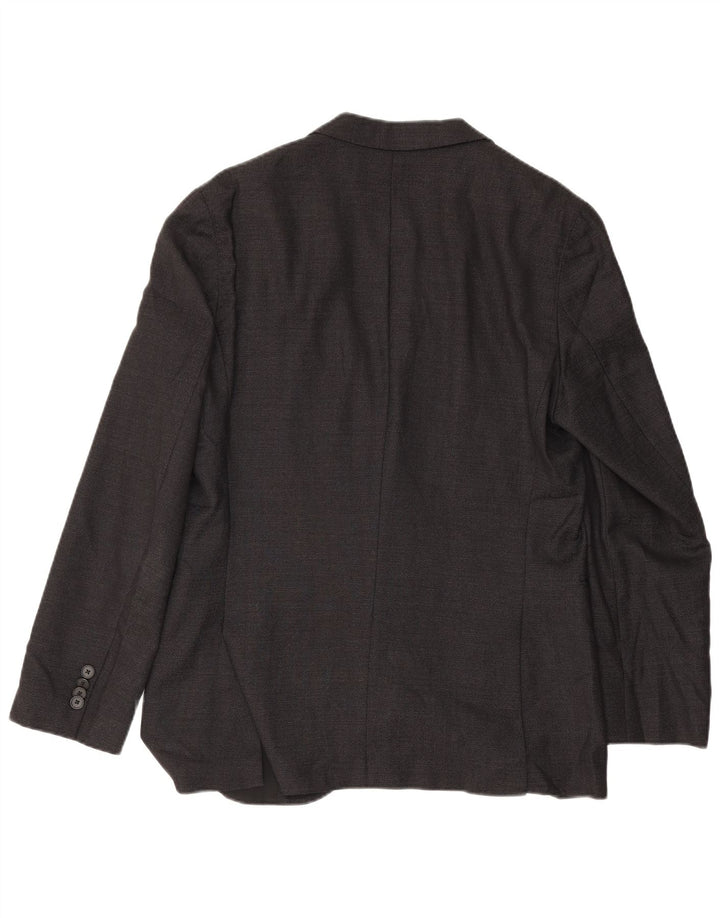 Hugo Boss Mens 2 Button Blazer Jacket UK 50 Large Black Virgin Wool