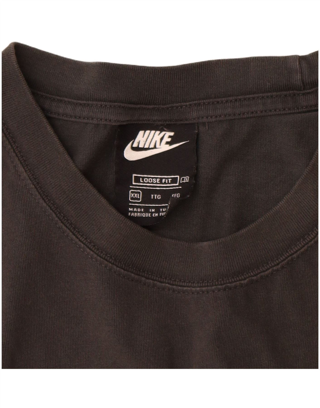 NIKE Mens Loose Fit Graphic T-Shirt Top 2XL Black Cotton
