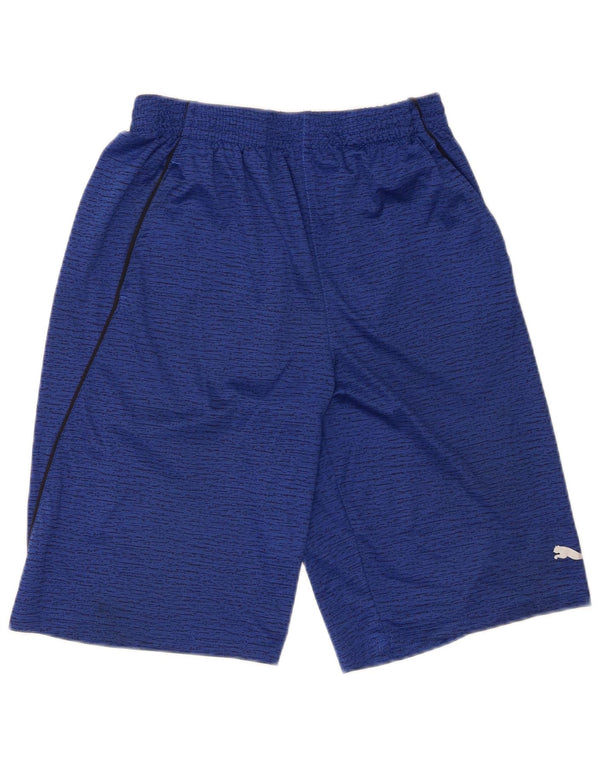 Puma Boys Sport Shorts 13-14 Years XL Navy Blue Flecked Polyester
