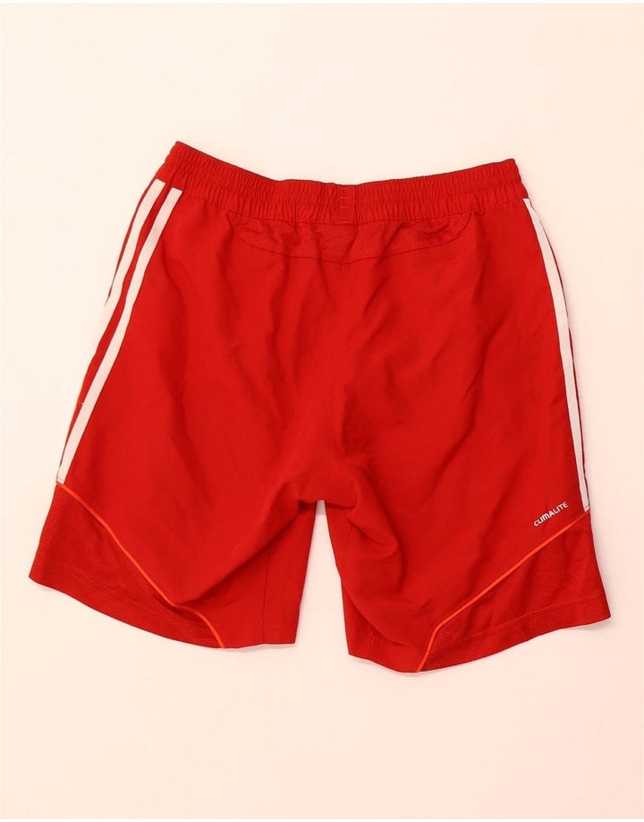 Adidas Womens Climalite Sport Shorts UK 8 Small Red Polyester