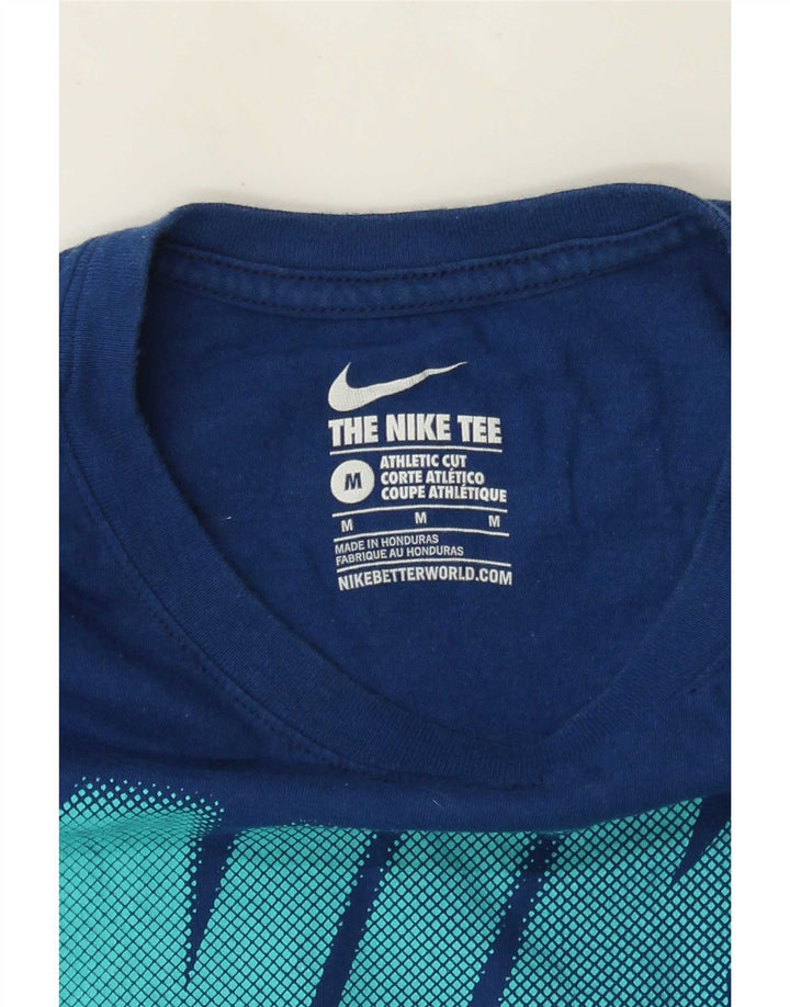 Nike Mens Athletic Cut Graphic T-Shirt Top Medium Navy Blue