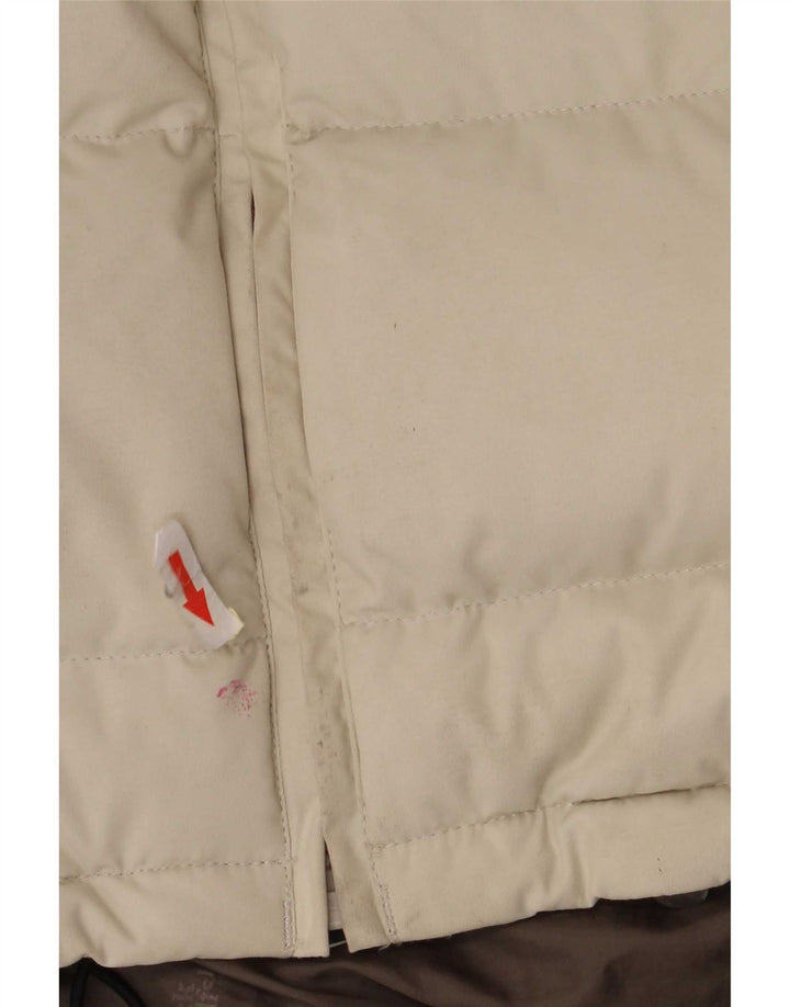 Jack Wolfskin Womens Hooded Padded Jacket UK 10 Small Beige Polyamide