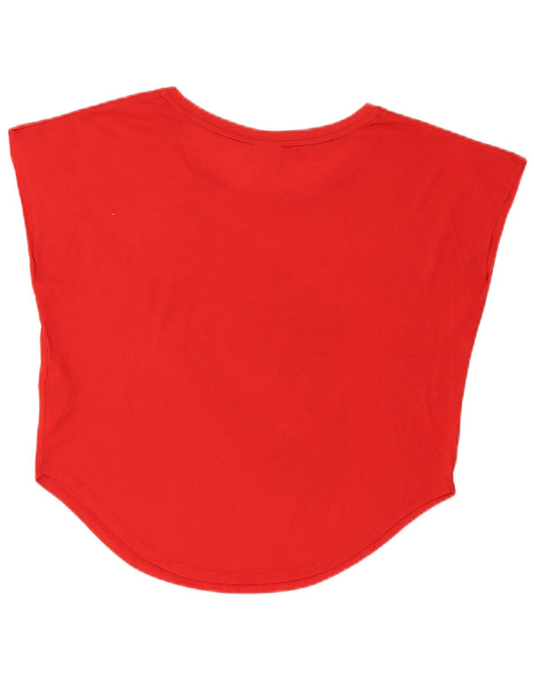 Nike Womens Oversized Graphic T-Shirt Top UK 8 Small Red Polyester Sports