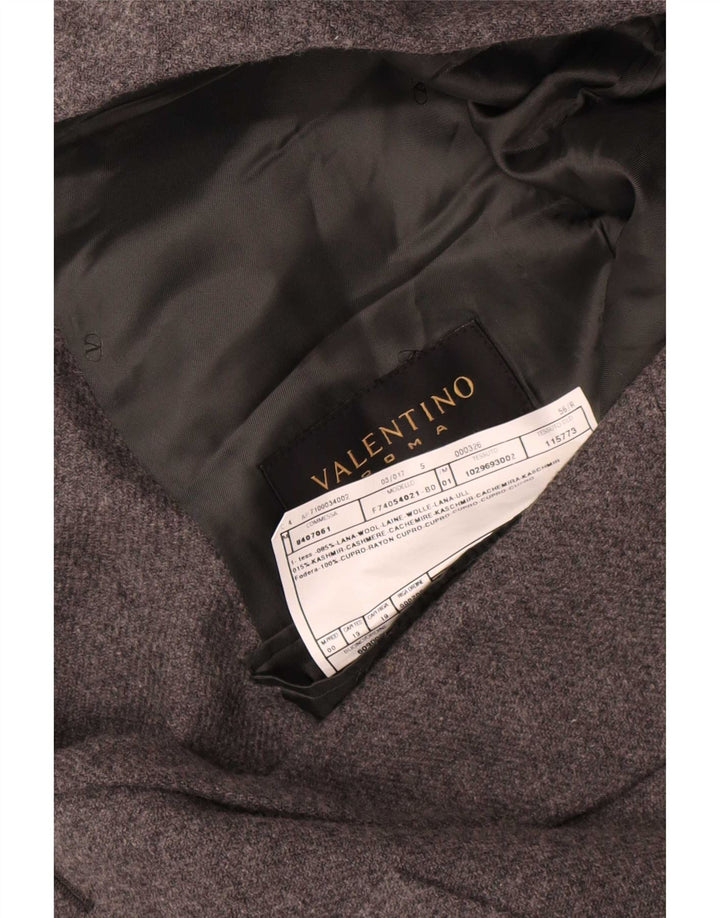 Valentino Mens 3 Button Blazer Jacket IT 56 3XL Grey Wool