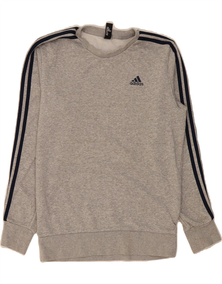 ADIDAS Mens Sweatshirt Jumper Medium Grey Vintage Adidas and Second-Hand Adidas from Messina Hembry 