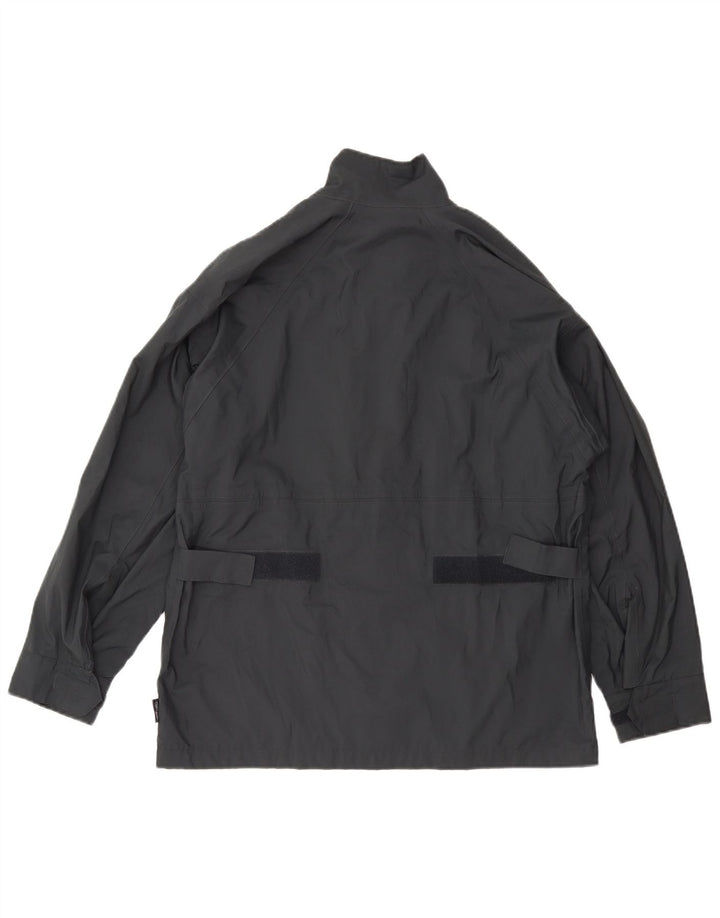 Adidas Womens Oversized Rain Jacket UK 12 Medium Grey Polyester