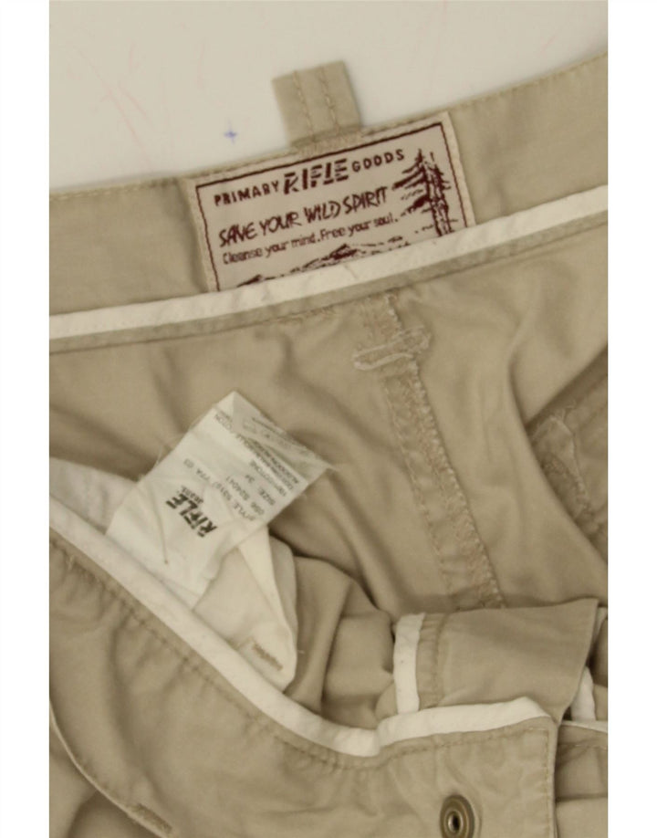 RIFLE Mens Cargo Shorts W34 Large Beige Cotton Vintage Rifle and Second-Hand Rifle from Messina Hembry 