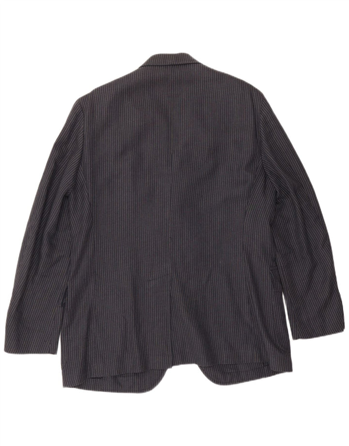 Polo Ralph Lauren Mens Blazer Jacket IT 48 Medium Navy Blue Pinstripe