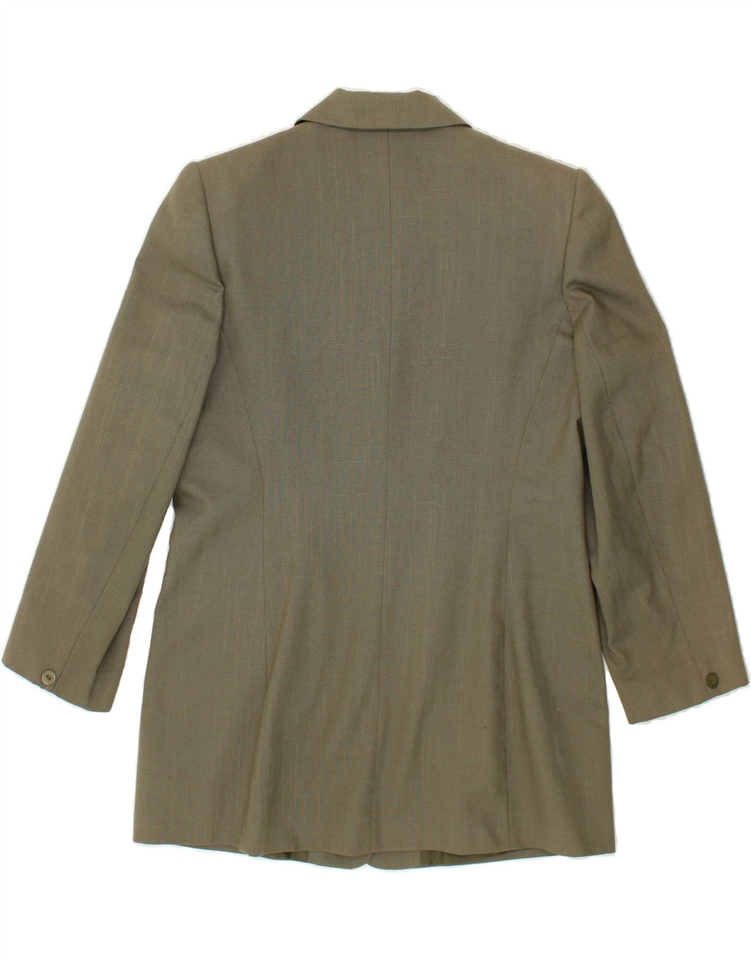 CLASSICS Womens Longline 3 Button Blazer Jacket UK 14 Medium Khaki Vintage Classics and Second-Hand Classics from Messina Hembry 