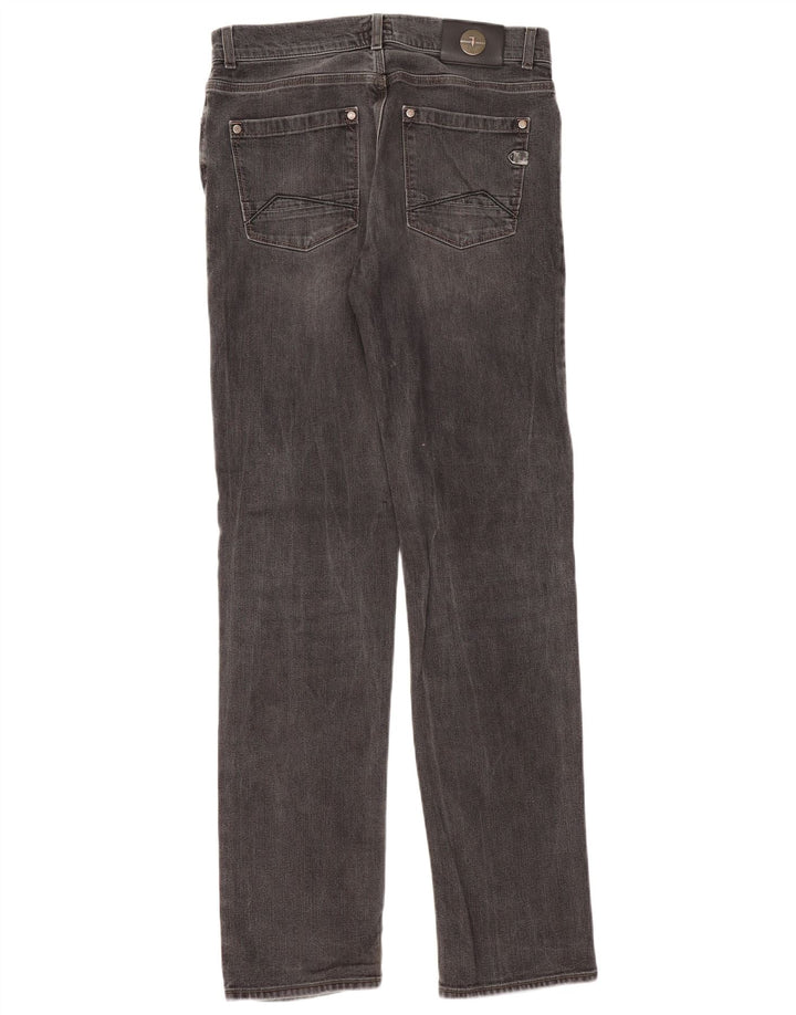 TRUSSARDI Mens Straight Jeans W32 L32 Grey Cotton