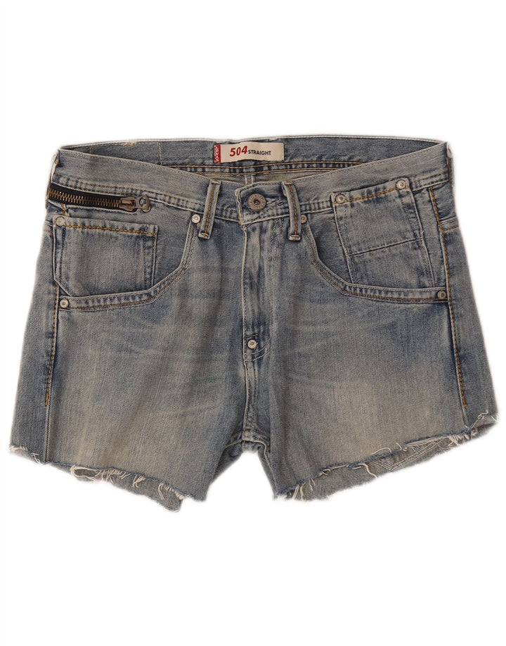 Levi's Womens 504 Denim Shorts W34 Large  Blue