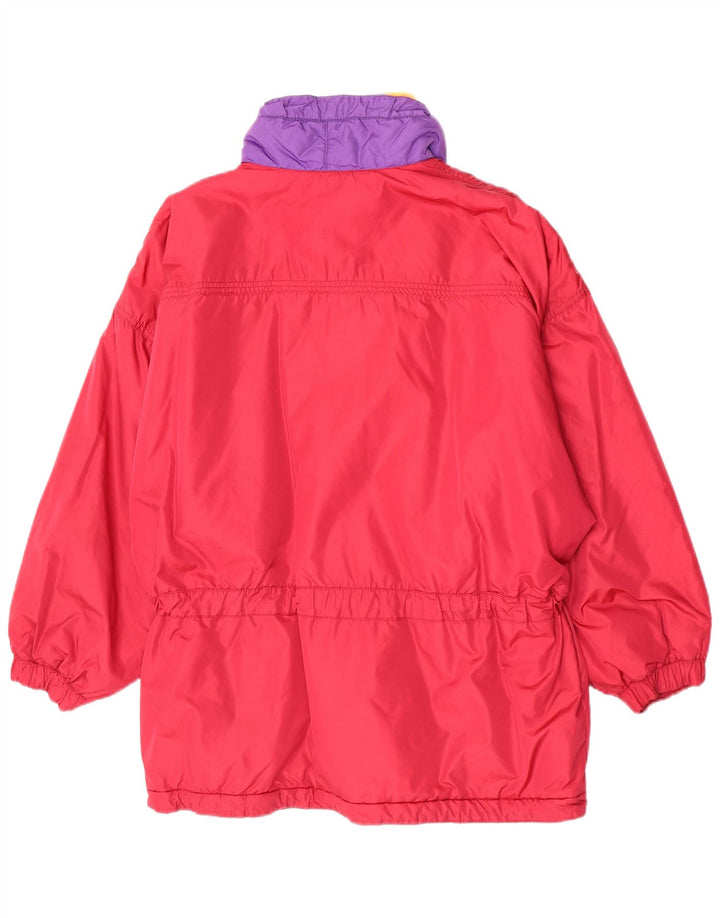Vintage Womens Oversized Ski Jacket IT 44/46 Medium Red Colourblock