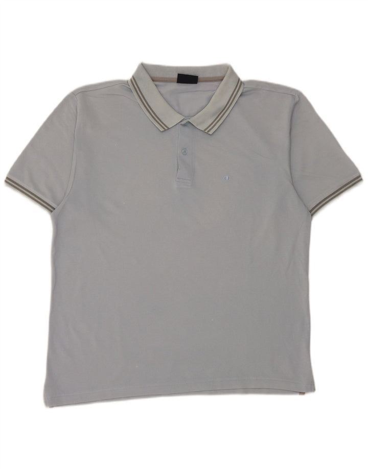 Champion Mens Short Sleeve Regular Fit Polo Shirt Medium Blue