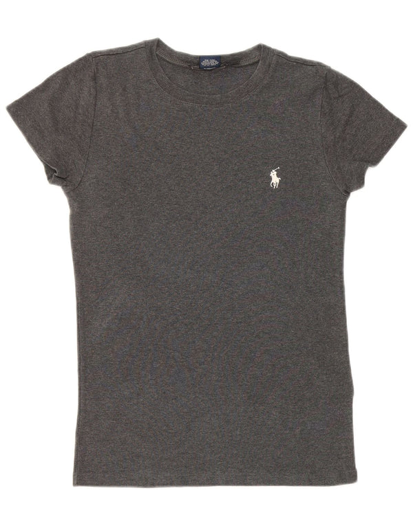 Ralph Lauren Womens T-Shirt Top UK 12 Medium Grey Cotton