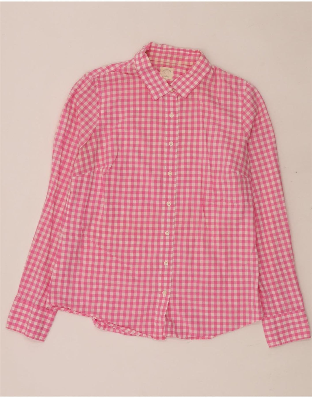 J. CREW Womens Shirt UK 14 Medium Pink Gingham