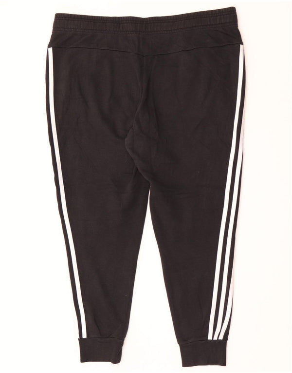 Adidas Womens Tracksuit Trousers Joggers UK 12/14 Medium Black Cotton