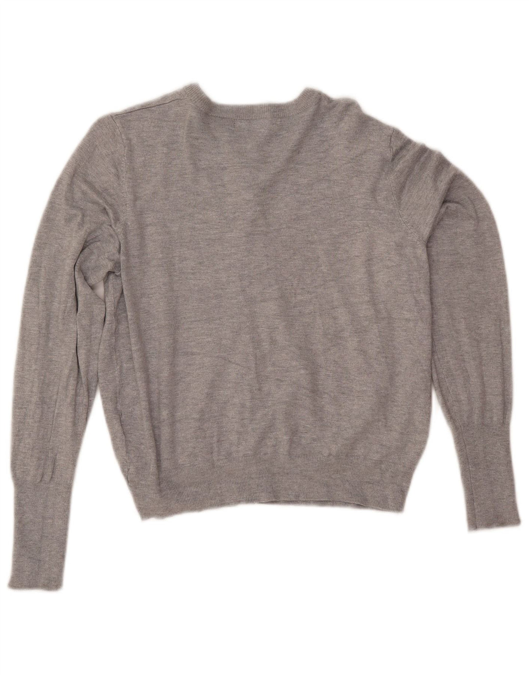 MARKS & SPENCER Womens Crop Cardigan Sweater UK 14 Medium  Grey Viscose