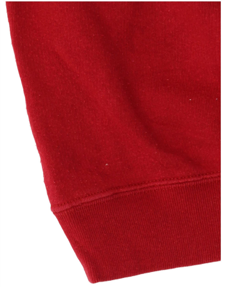 Levi's Womens Oversized Button Neck Sweatshirt Jumper UK 16 Large Red