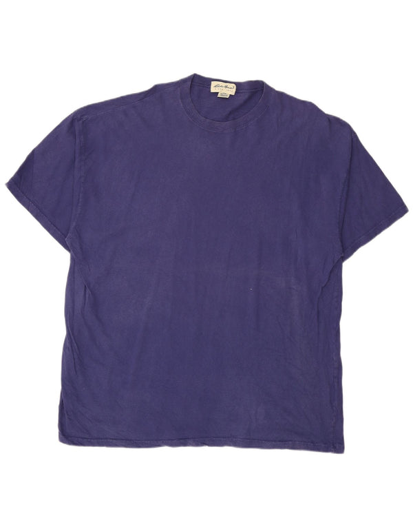 EDDIE BAUER Mens T-Shirt Top Large Purple Cotton