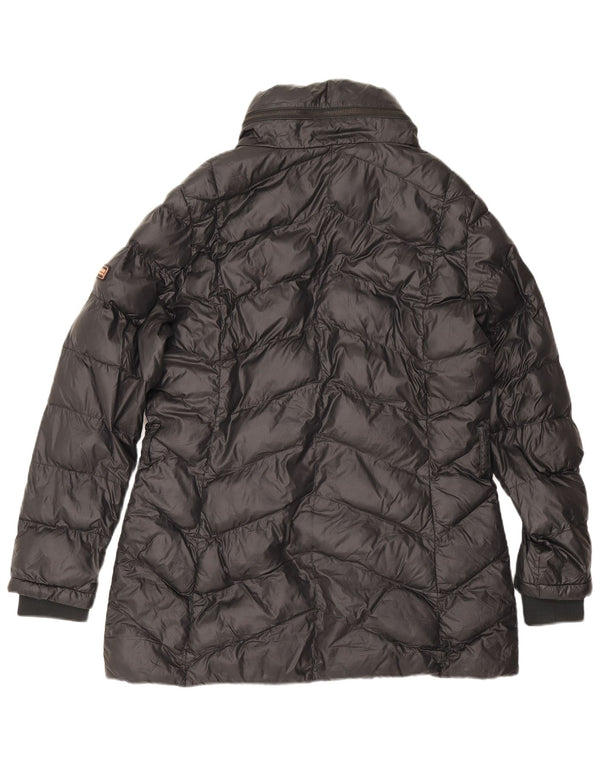 Barbour Womens Hooded Padded Jacket UK 16 Large Black Polyamide