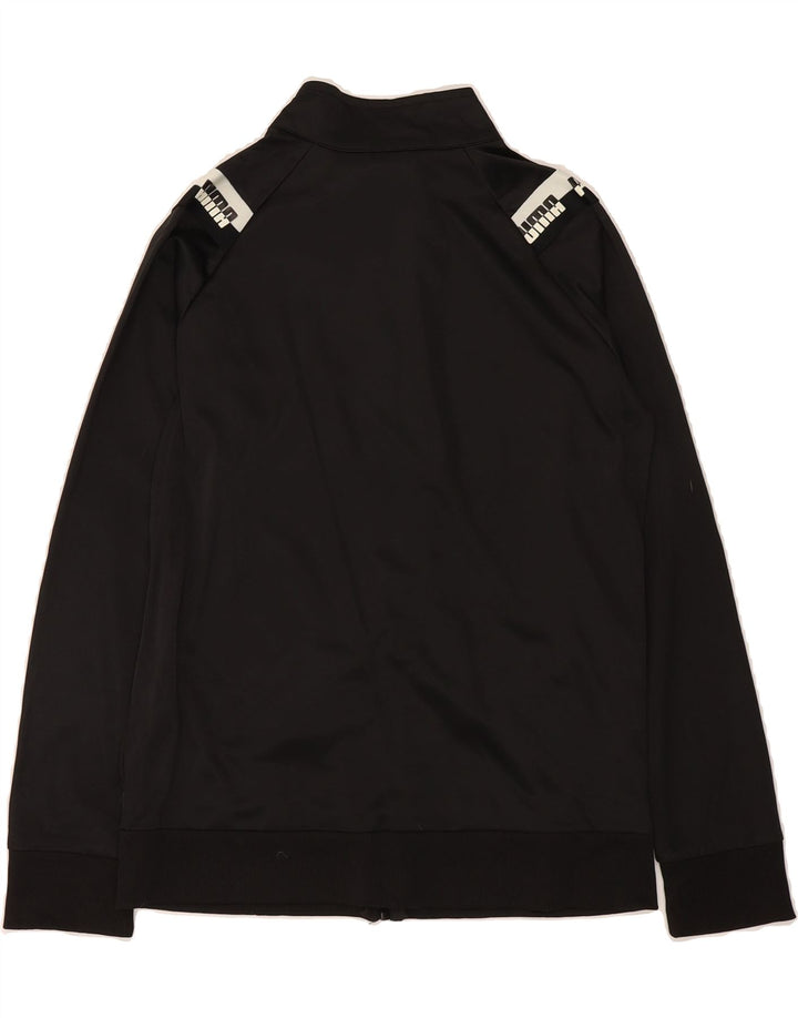 PUMA Boys Graphic Tracksuit Top Jacket 14-15 Years Large  Black Polyester Vintage Puma and Second-Hand Puma from Messina Hembry 